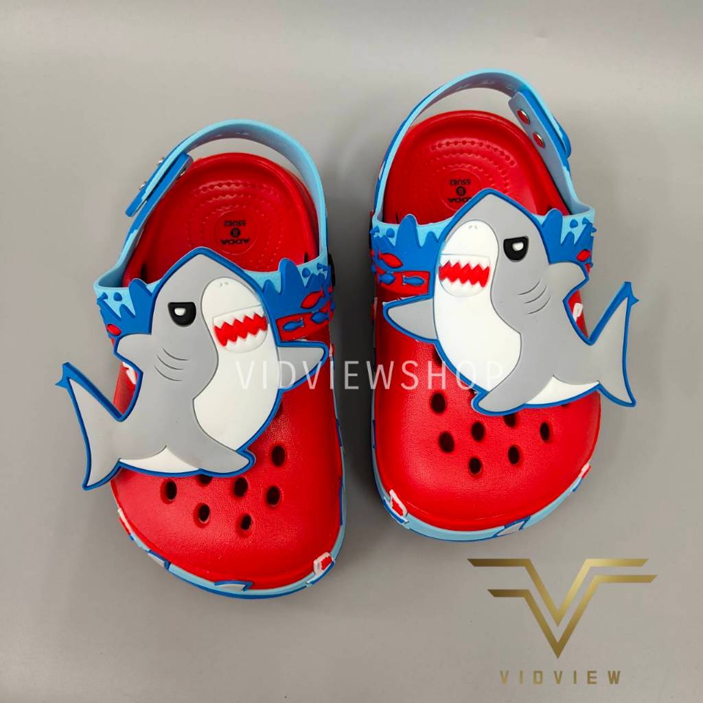 VIDVIEW !!ลดสนั่น!! รองเท้ารัดส้นเด็ก Adda 55U62 ลายฉลาม เบอร์ 25-31 ทรงหัวโต - รูปที่ 6