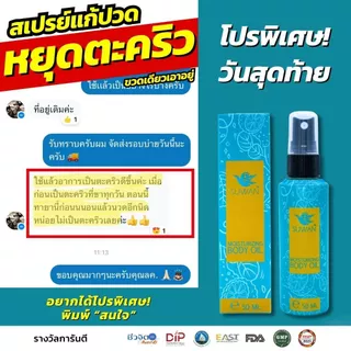 Suwan Spray (สุวรรณสเปรย์) นวัตกรรมสเปรย์บรรเทาปวด ลดตะคริว จากผลงานวิจัย