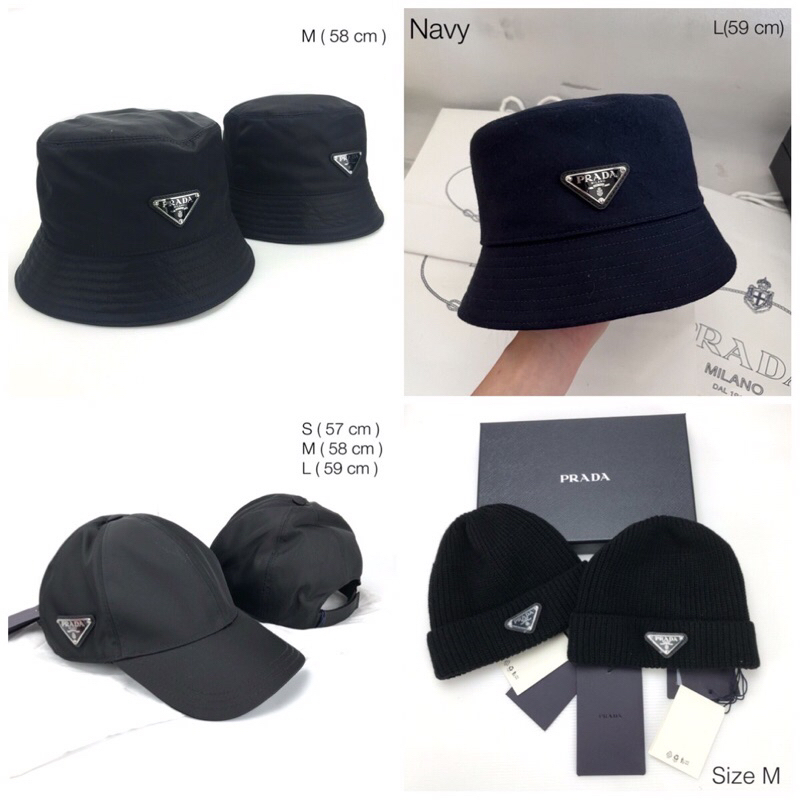 รวมหมวก Prada Cap/Bucket/Beanie พร้อมส่ง🎩🧢