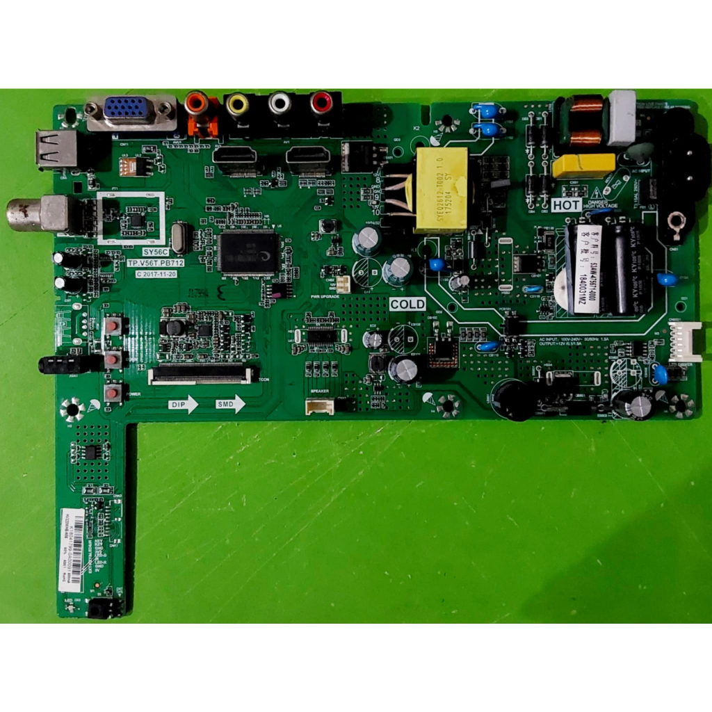 MAINBOARD TOSHIBA พาร์ท TP.V56T.PB712 เบอร์จอ -HV320WHB-N86 ใช้กับรุ่น 32L2800VT ของถอดแท้มีรับประกั