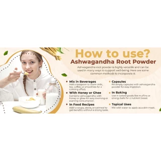 Pure Ashwagandha Root Powder – Ayurvedic Superfood for Wellness & Balance Organic 200 G