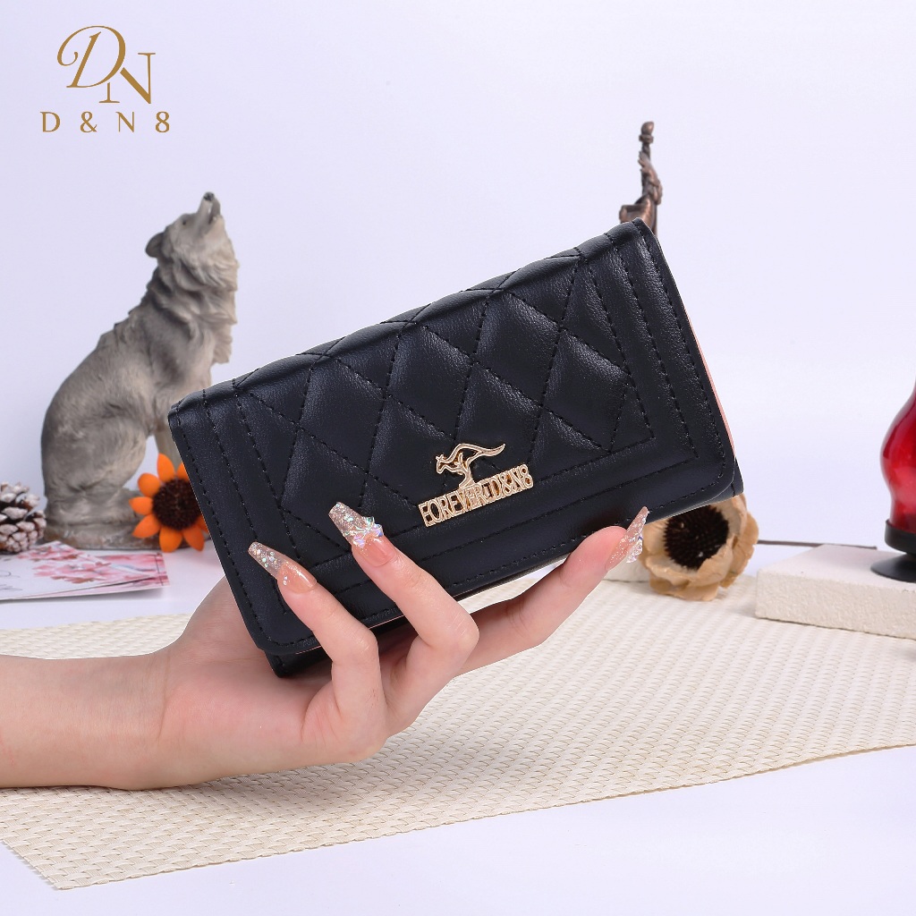 ZZ13#กระเป๋าตัง กระเป๋า2พับกลาง ผู้หญิงกระเป๋าสตางค์ ไซส์ยาว2 พับ มีช่องใส่ธนบัตร 4 ช่องแนวยาว16CM-มีช่องซิปด้านใน 1ช่อง