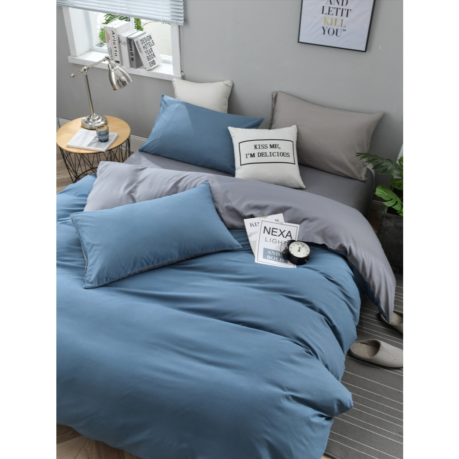 ชุดเครื่องนอน‼ ทูโทน 2 สี 2 โทน 2ด้าน มีสองเซ็ทให้เลือก‼ ชุดปลอกเครื่องนอน และชุดผ้านวม พร้อมนอน สินค้าคุณภาพ