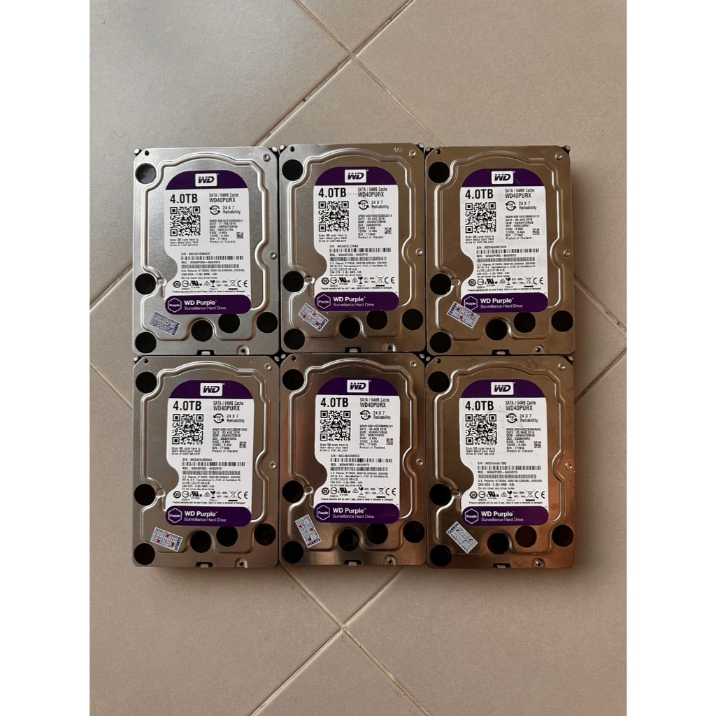 เสีย เสีย เสีย แล้ว ฮาร์ดดิสก์ Hard Disk HDD สำหรับเอาไปเป็นอะไหล่ งานตกแต่ง WD PURPLE 4TB WD40PURX 
