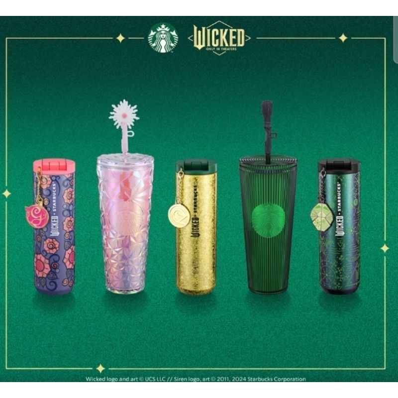แก้ว ทัมเบลอร์ และสินค้าใหม่ จากหนังสุดสนุก ในคอลเลกชัน Starbucks + WICKED