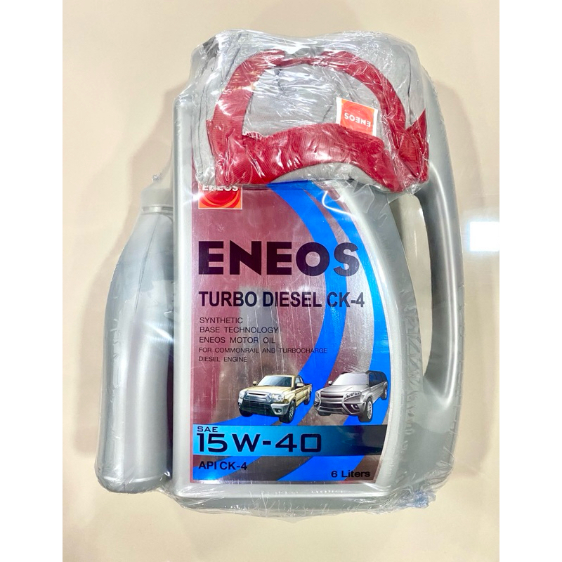 ENEOS TURBO DIESEL CK-4 15W-40 น้ำมันเครื่องกึ่งสังเคราะห์ 6 ลิตร ,7 ลิตร+เสื้อ และ 8 ลิตร+เสื้อ