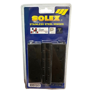 SOLEX บานพับประตูสีดำ โซเล็กซ์ 4324 Black สแเตนเชสชุบสีดำ