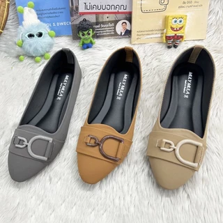 🔥รองเท้าคัทชู ไซส์.36 - 45 #หัวแหลม #ส้นแบน ดีไซน์งานอะไหล่แบรนด์เนม🔗 สวยๆด้านหน้า...พร้อมส่ง✅คน