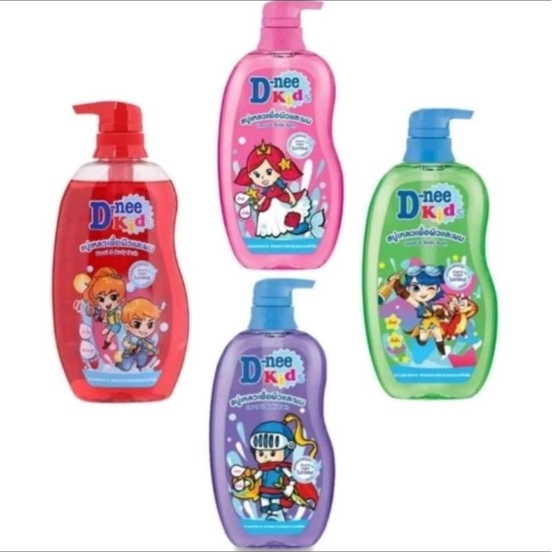 ￼D-nee Kids ดีนี่ คิดส์ เฮดแอนด์บอดี้บาธ สบู่เหลวเพื่อผิวและผม ขนาด 400 มล. แพ็ค1ขวด