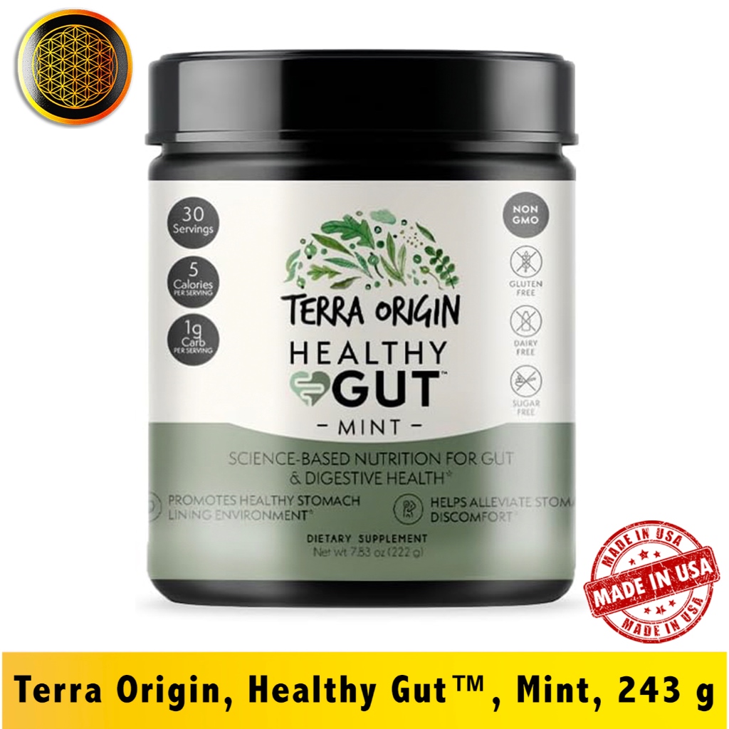 Terra Origin, Healthy Gut™, Mint, 8.57 oz (222 g) - [EXP 08/2026]
