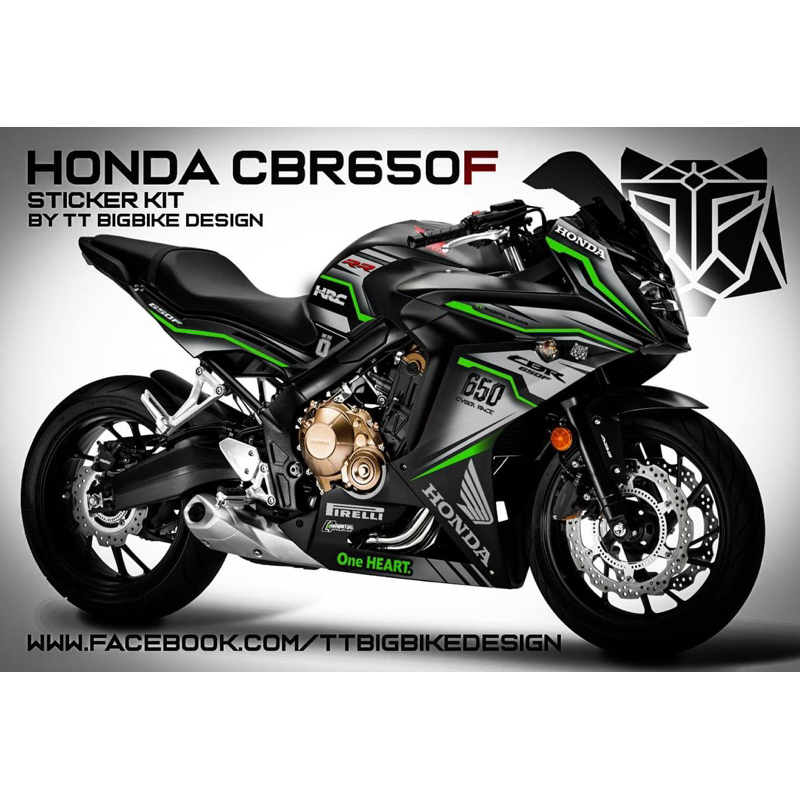 (Mr.AM) ชุดสติ๊กเกอร์ [เกรด Premium] Honda CBR650F (650 CYBER RACE)