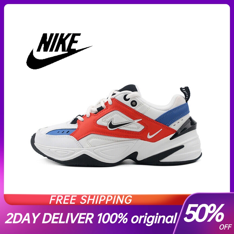 【ส่วนลดเวลาจำกัดสำหรับผลิตภัณฑ์ของแท้】Nike M2K TEKNO รองเท้าผ้าใบสำหรับผู้ชาย และผู้หญิง