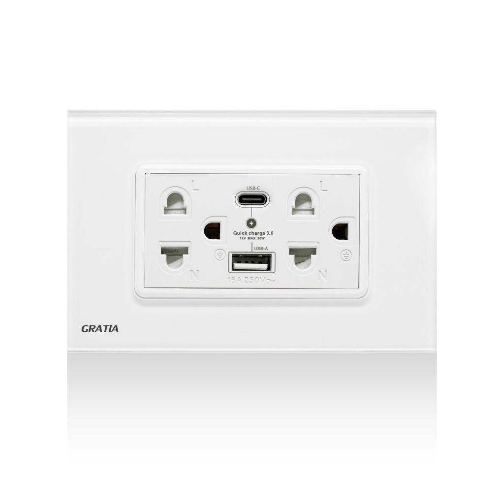 Socket USB Type A+C Gratia