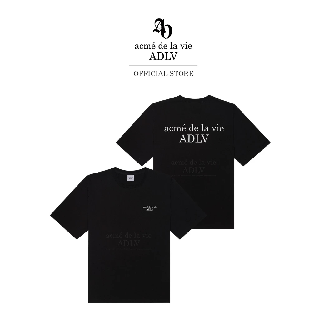 ADLV [acme de la vie] เสื้อยืด Oversize รุ่น Basic Short Sleeve T-Shirt 2 Black (50011OBSSSU_F4BKXX)