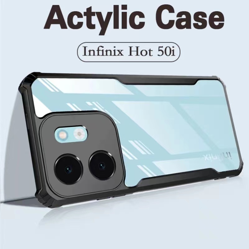 งานแท้ Infinix Smart9 / Hot50i Smart8 /Hot40i เคส ขอบนิ่ม หลังแข็ง โทรศัพท์ ซิลิโคน TPU แบบใส บาง ตรงรุ่น กันกระแทก 027