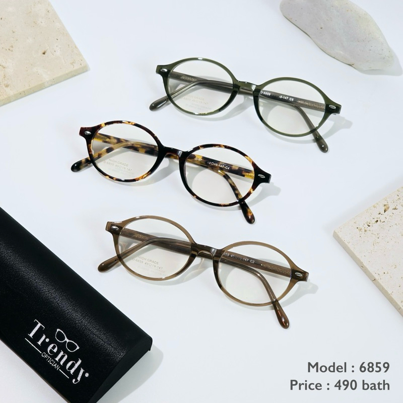 New กรอบแว่นตาเกาหลี ทรงรี มาแรง รหัส 6859 เฉพาะกรอบพร้อมส่ง (สั่งตัดเลนส์รอ 3-5 วัน)