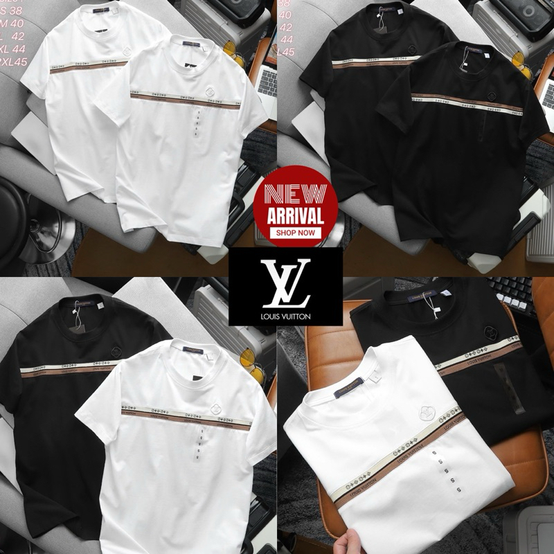 เสื้อยืดแขนสั้นคอกลม Louis Vuitton cotton x spandex งานสวย ตรงปก ส่งไว