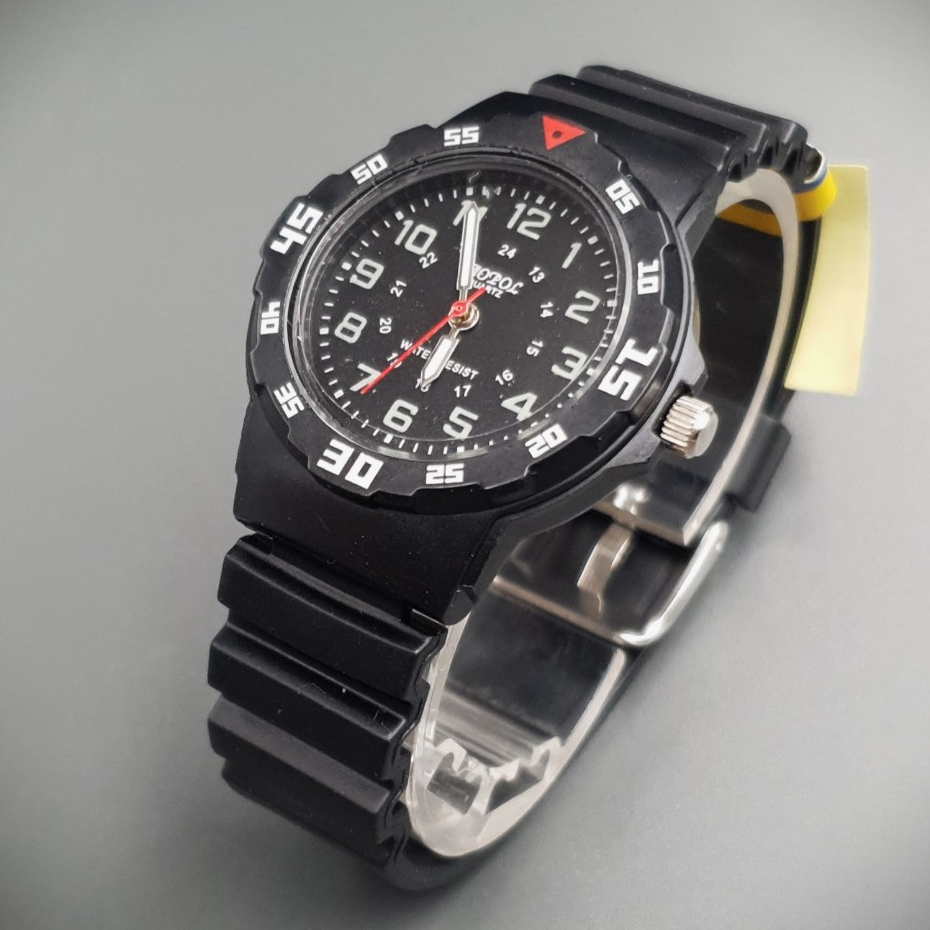 นาฬิกาข้อมือผู้หญิง Aopol [ โอปอ ] แบรนด์แท้ สายเรซิ่นดำ สุดคลาสสิค