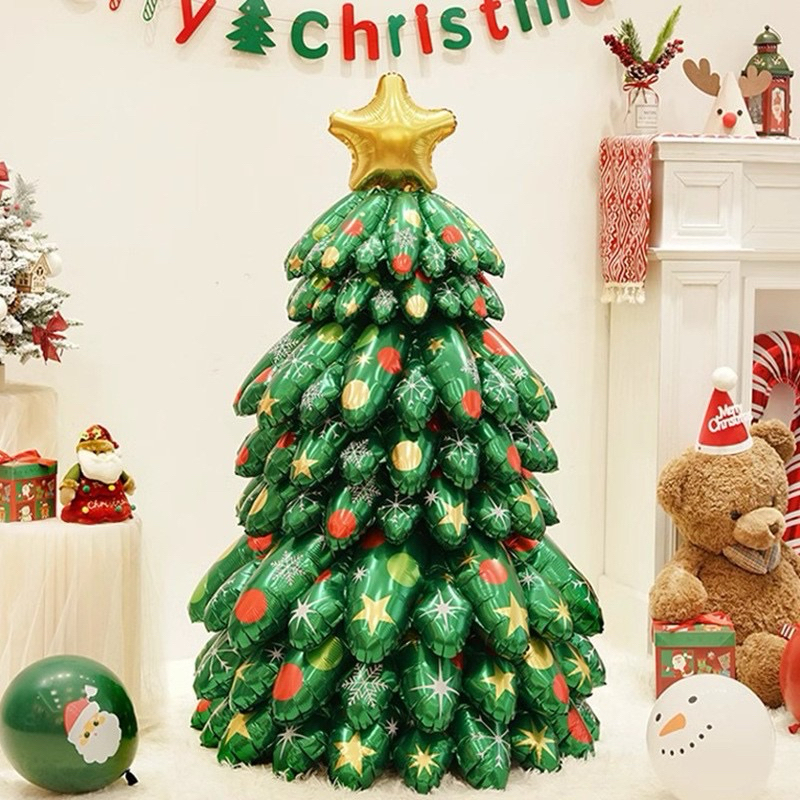 พร้อมส่ง…ลูกโป่งต้นคริสมาส ตกแต่ง
