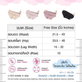 Cherilon กางเกงในครึ่งตัว (NIC-TSUD08) (NIC-TSUD07) กางเกงในเต็มตัว ใส่สบาย ไม่ปีนก้น (NIC-SMPFU1)