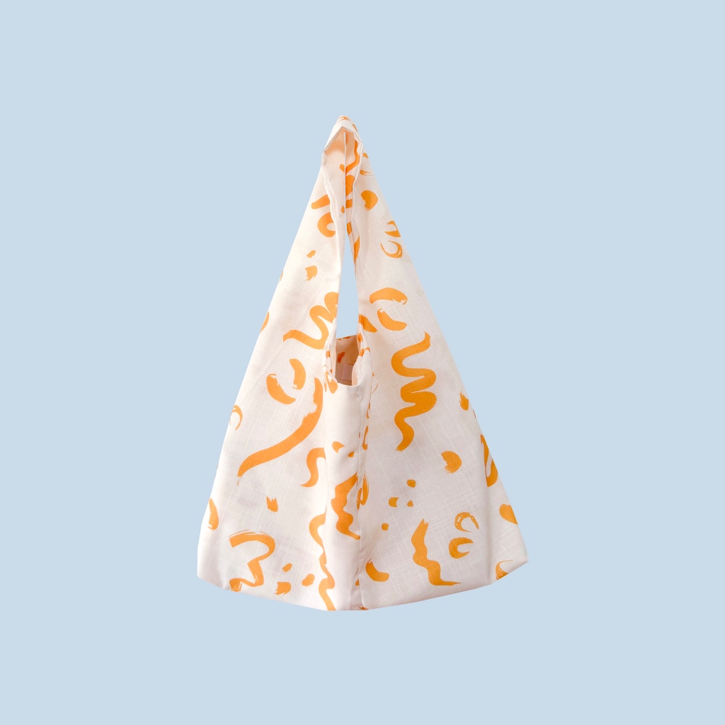 Himawari Baggu Mustard Wavy Semi Bag