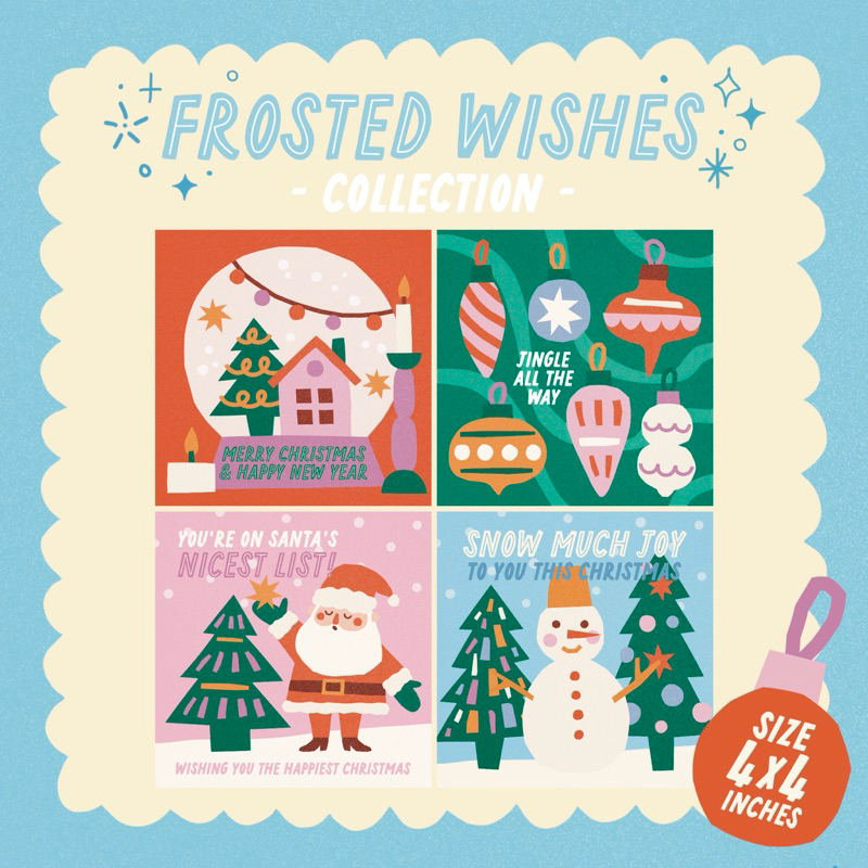 heartmepeach ♡ FROSTED WISHES CARDS ♡