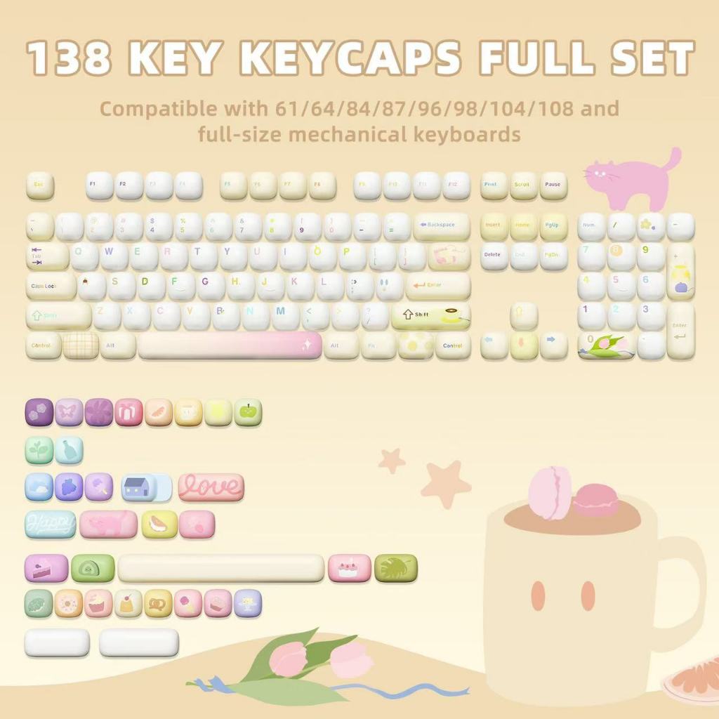 [โค้ดคุ้มลด20%] YUNZII MOG KEYCAP คีย์แคปสุดน่ารัก Ice Cream Doodle keycap คีย์แคป น่ารัก ราคา ถูกที่สุด ดีลบีเคเค แกลเลอรีภาพที่ 3