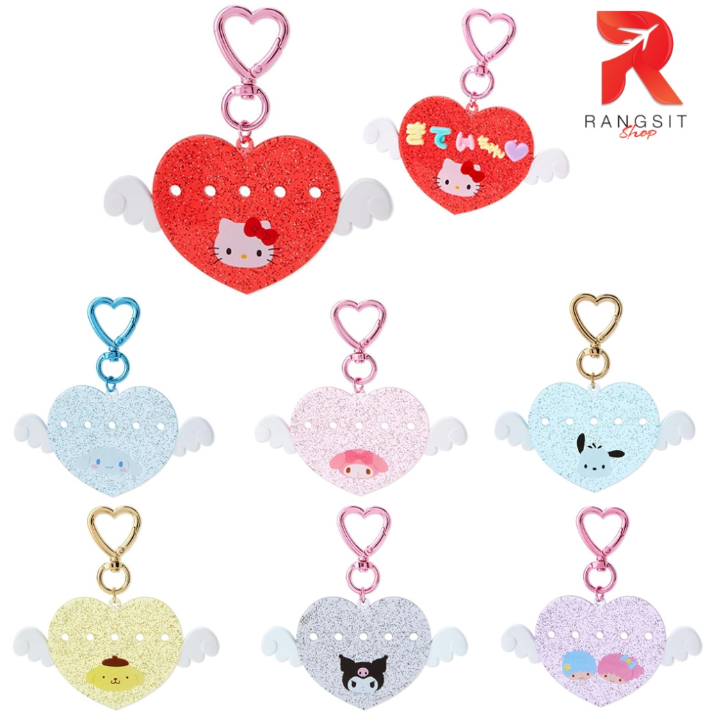 Sanrio พวงกุญแจใส่อักษรได้ Angel Heart Custom Key Chain (Maipachirun) ซานริโอ้ ป้ายชื่อ Name tag แท้ Japan