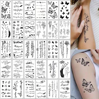 Tattoo🌔 แทททู minimal 6x10cm. พร้อมส่งใน🇹🇭