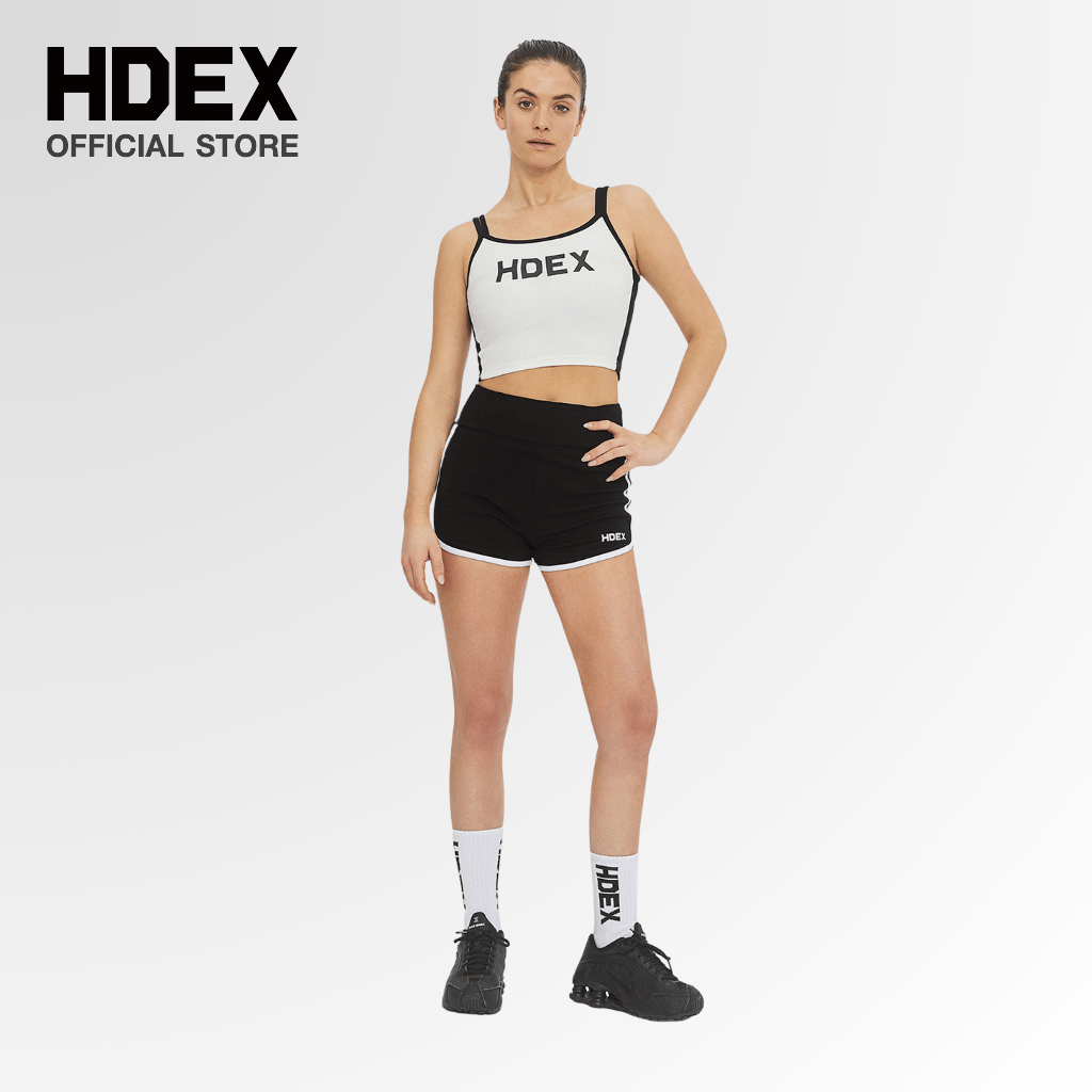 HDEX Women's Rounding Color Scheme Line Crop Top เสื้อครอปสวมใส่สบาย