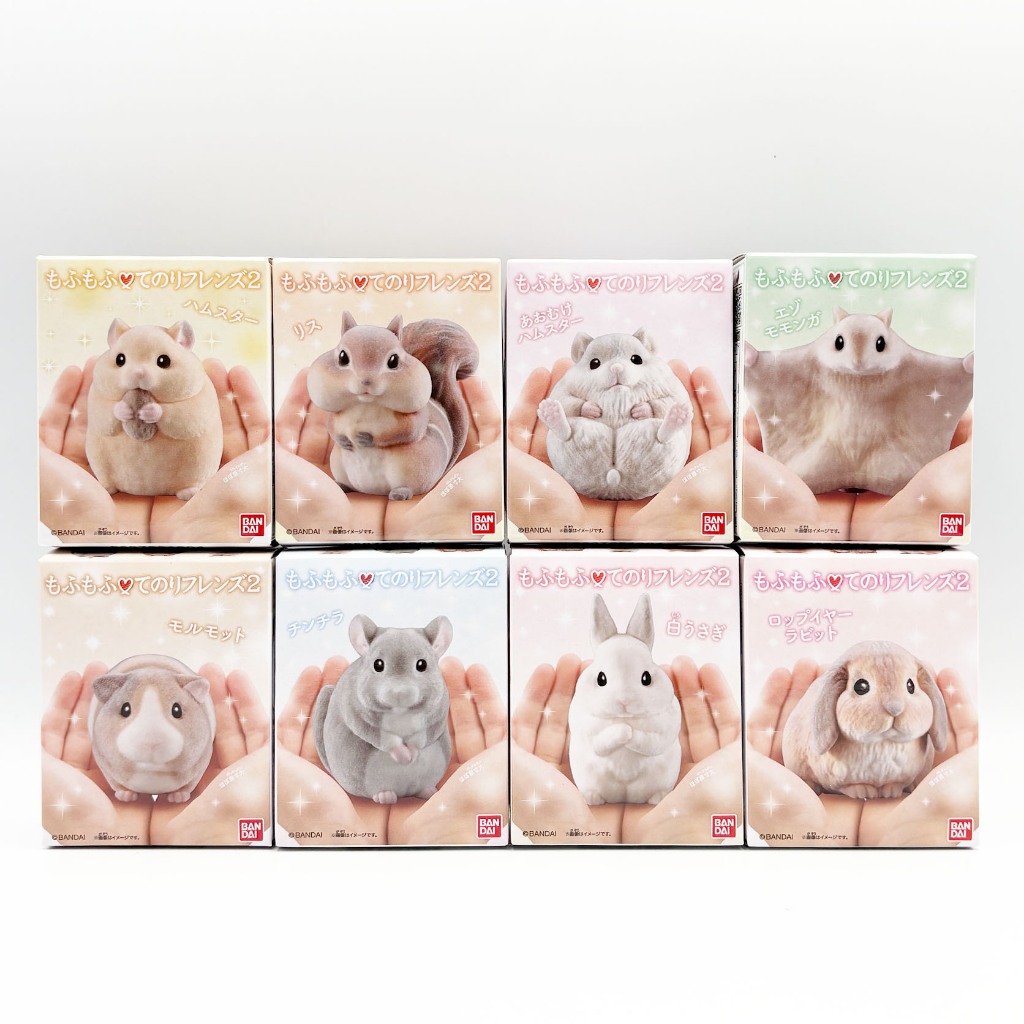 เหมา Bandai Fluffy Tenori Friends 2 โมเดลสัตว์ หนู วัสดุ ซิลวาเนียน Model Figure Hamster Squirrel Chinchilla Rabbit