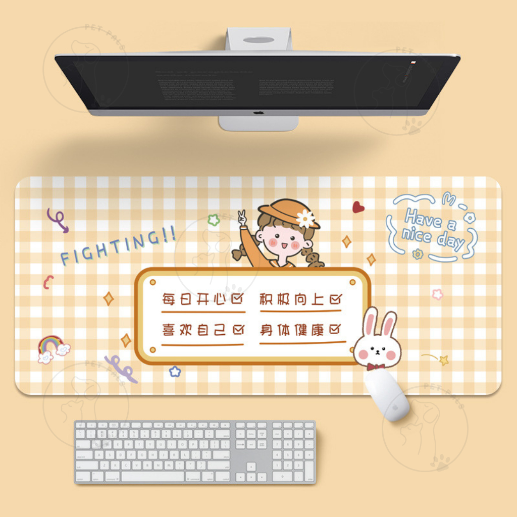 Pet Pals แผ่นรองเม้า แผ่นรองเมาส์เกมมิ่ง ผ้ารองโต๊ะคอมพิวเตอร์  อุปกรณ์สำหรับเล่นเกม PC รองเมาส์ขนาดใหญ่ รองเมาส์เล่นเกม