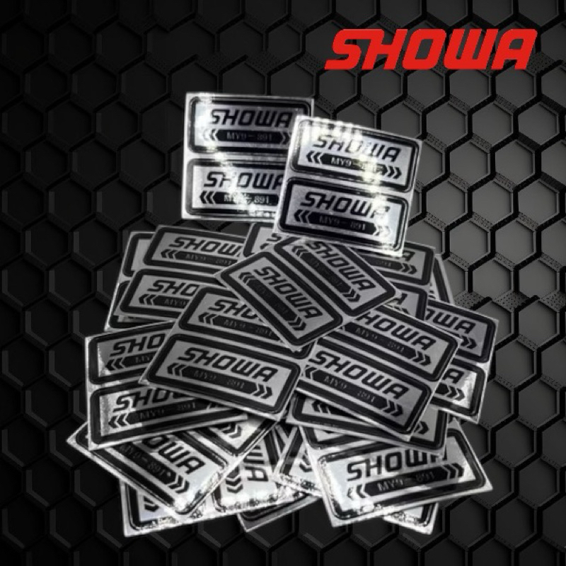สติ๊กเกอร์ ติดโช้ค SHOWA ติดแกนด้านใน งานเทียบแท้ ราคาต่อ 1 คู่
