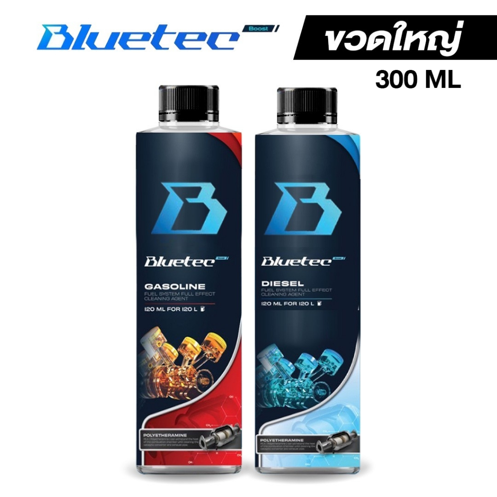 [แท้ศูนย์100%] น้ำยาล้างหัวฉีด Bluetec 300 ml. ขวดใหญ่  (เบนซิน ดีเซล)