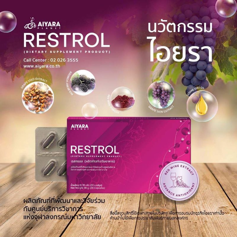 Restrol เรสทรอล นวัตกรรมชะลอวัย พัฒนาร่วมกับศูนย์บริการวิชาการจุฬา
