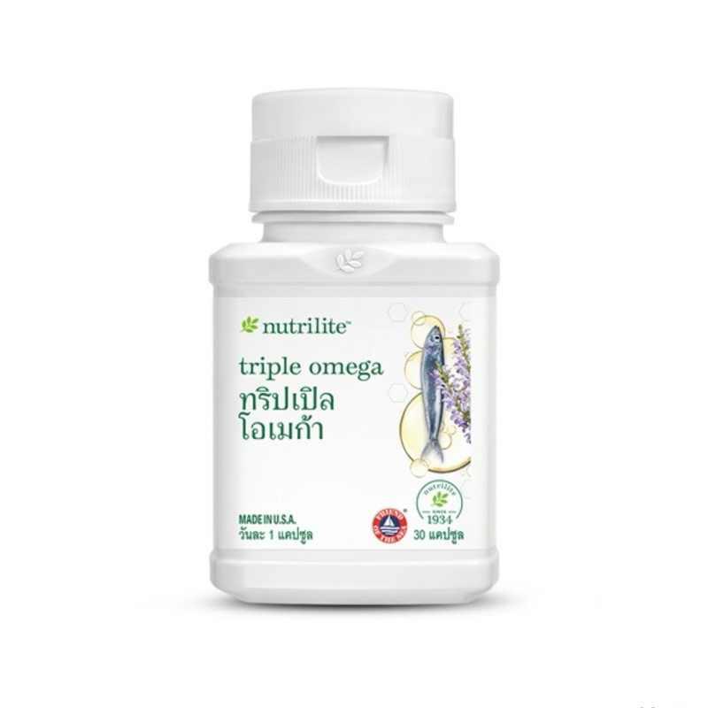 ของแท้/ช็อปไทย น้ำมันปลา Triple Omega Fish Oil Nutrilite Amway แอมเวย์ นิวทริไลท์ 30 แคปซูล
