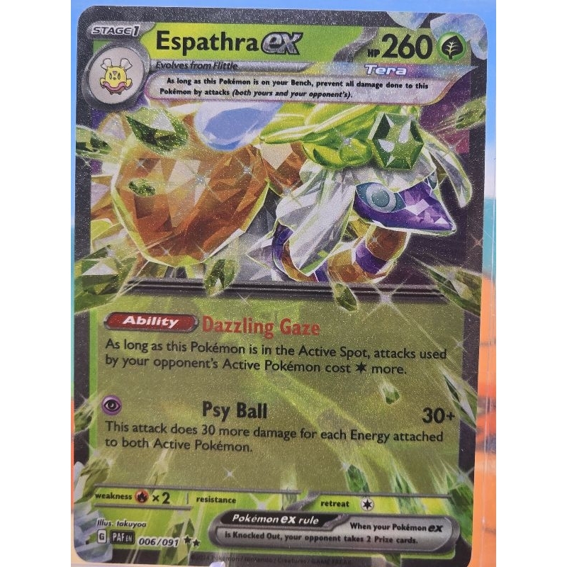 Pokemon Card "Espathra EX 006/091" Paldean Fates