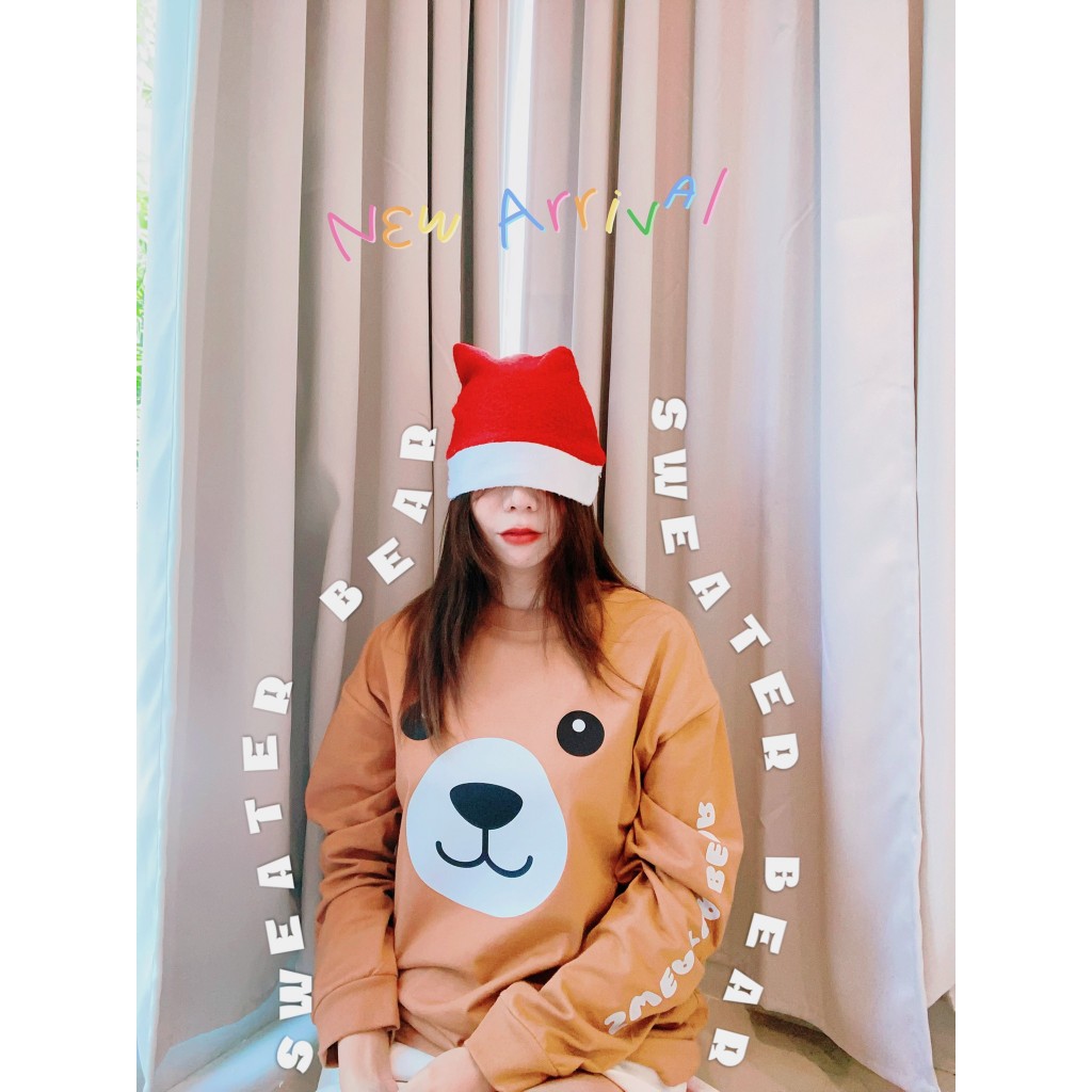 * New * เสื้อ Over Size แขนยาว Sweater น้องหมี น่ารักจนใจเจ็บ ใส่แล้วต้องเหลียวมอง