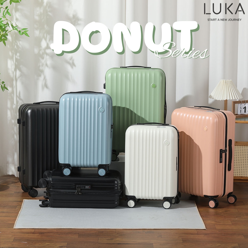 กระเป๋าเดินทาง LUKA วัสดุABS+PC 20 24 29 นิ้ว สไตล์เกาหลี ฟังก์ชั่นการชาร์จ USB เฟรมซิป นำเข้า จัดส่งจากไทย ประกัน5ปี