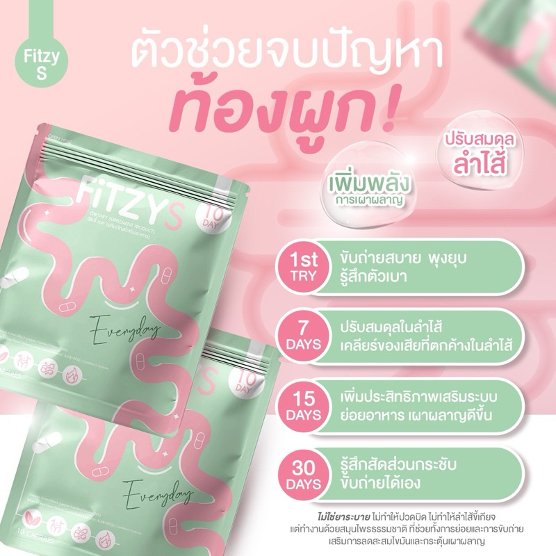 โปร (2 แถม 1) FitzyS สมุนไพรดีท็อกซ์พุงยุบ เร่งเบิร์น ลดไขมัน