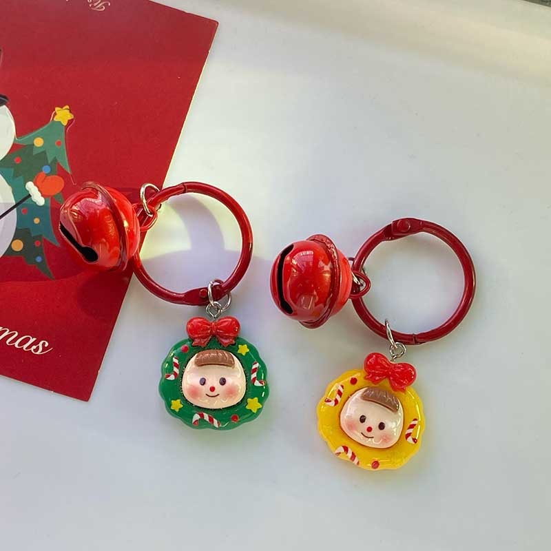 มีส่งทันที/ส่งด่วน🎅🏼🎄พวงกุญแจคริสต์มาส เด็กผู้หญิงใส่หมวกลายต่างๆ ของแจกปีใหม่ Christmas KCM25-KCM30 - รูปที่ 2