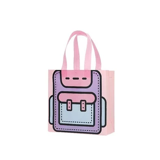 กระเป๋าถือ เคลือบกันน้ำ ถุงผ้าพิมพ์ลาย Shopping bag (S24)