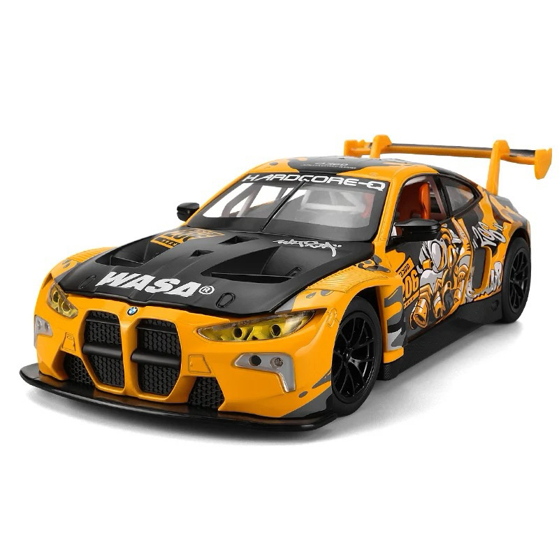 🇹🇭โมเดลรถเหล็ก BMW M4 GT3  CCAแท้ ขนาดสเกล 1:24 มีเสียงและมีไฟรายละเอียดสวยสมจริงเป็นงานโมเดลสำหรับตั้งโชว์🇹🇭