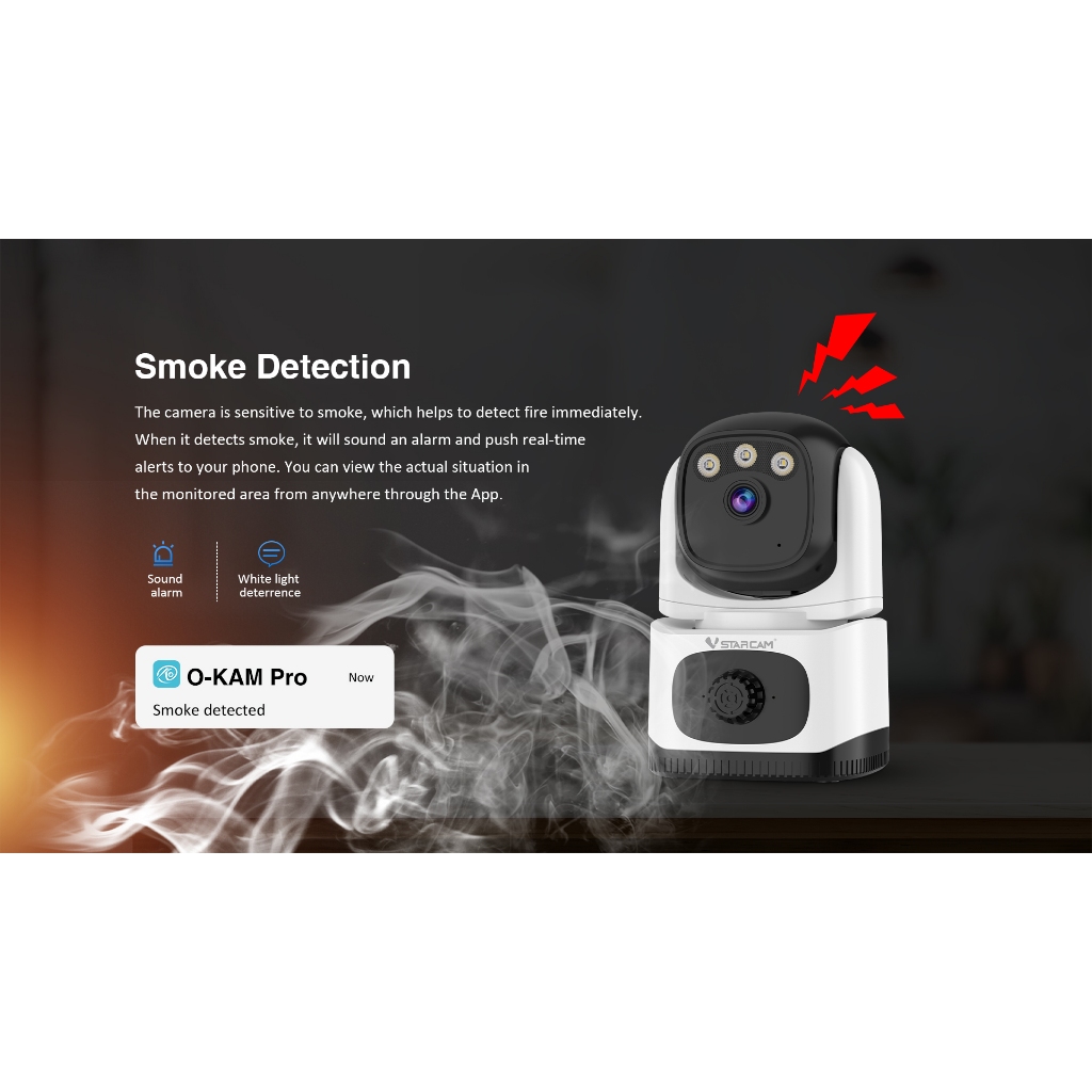 VStarcam CS995M กล้องวงจรปิด IP Camera ความละเอียด 3MP แจ้งเตือนควัน