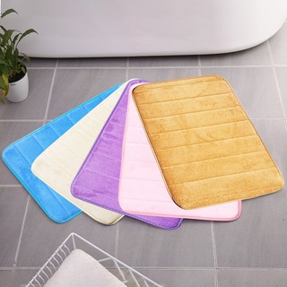 พรมเช็ดเท้า ผ้าเช็ดเท้า ขนาด60X40 cm. ทอหนาแน่น สีไม่ตก มียางกันลื่น