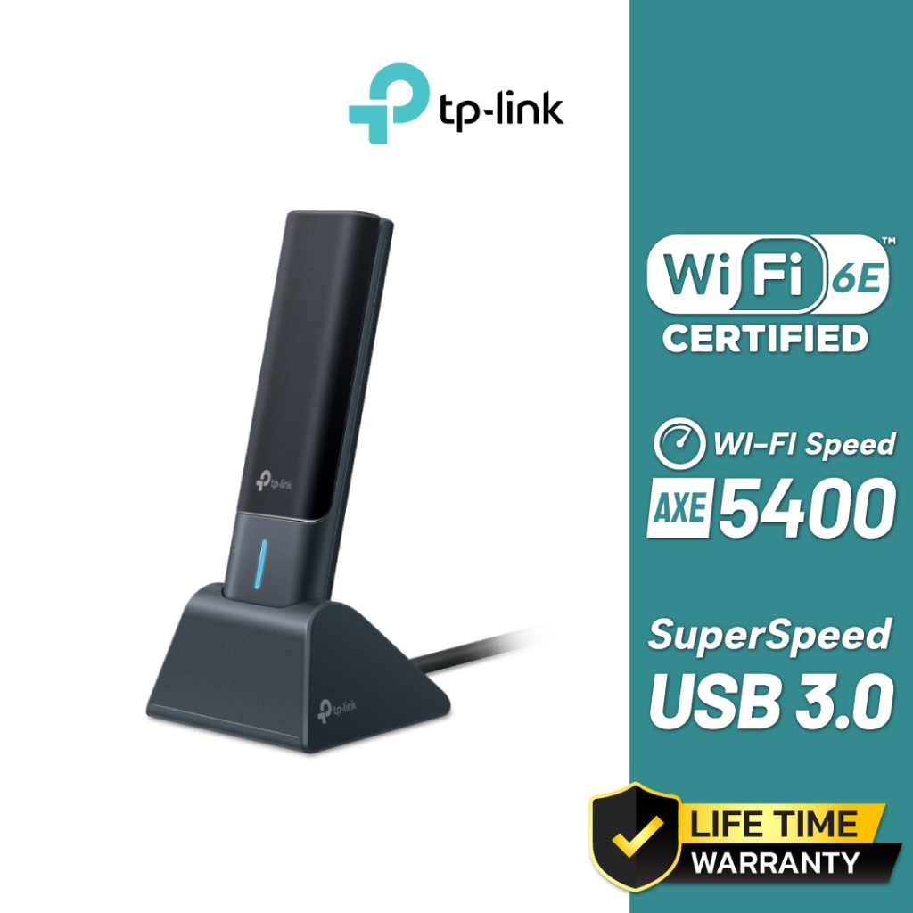 TP-LINK AXE5400 High Gain Tri-Band Wi-Fi 6E USB Adapter รุ่น Archer TXE70UH