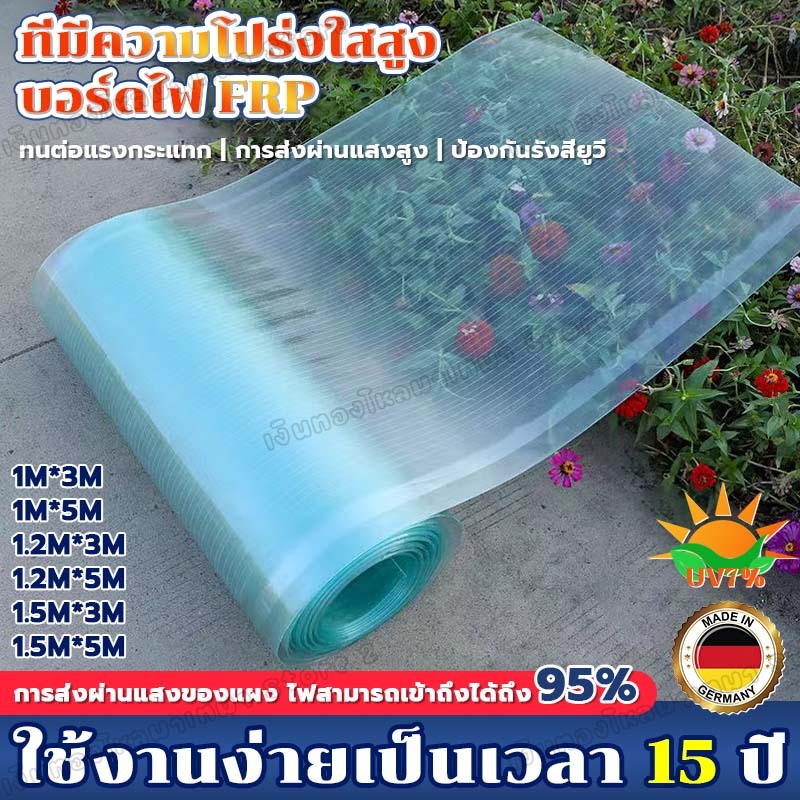 【จัดส่งจากไทย】แผ่นหลังคาใสๆ โปร่งแสง กระเบื้องหลังคา แผ่นใส ลอนคู่ ลอนเล็ก อย่างหนา บ้านพลาสติก บ้านครอบคลุมพลาสติก