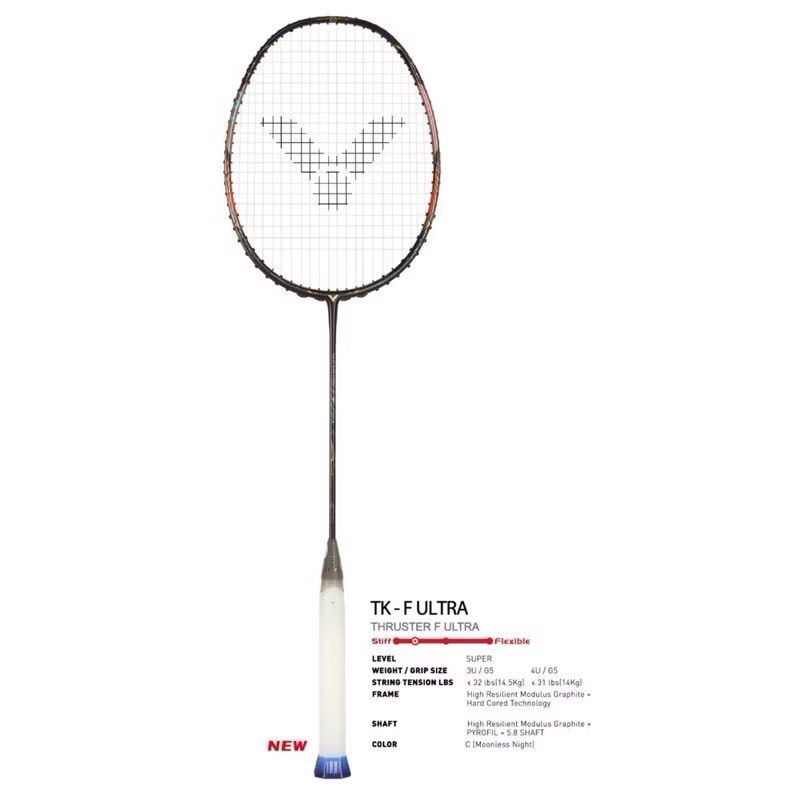 ✔️VICTOR ไม้แบดมินตัน BADMINTON RACKET | Victor Thruster TK-F Ultra (Moonless Night) 2024