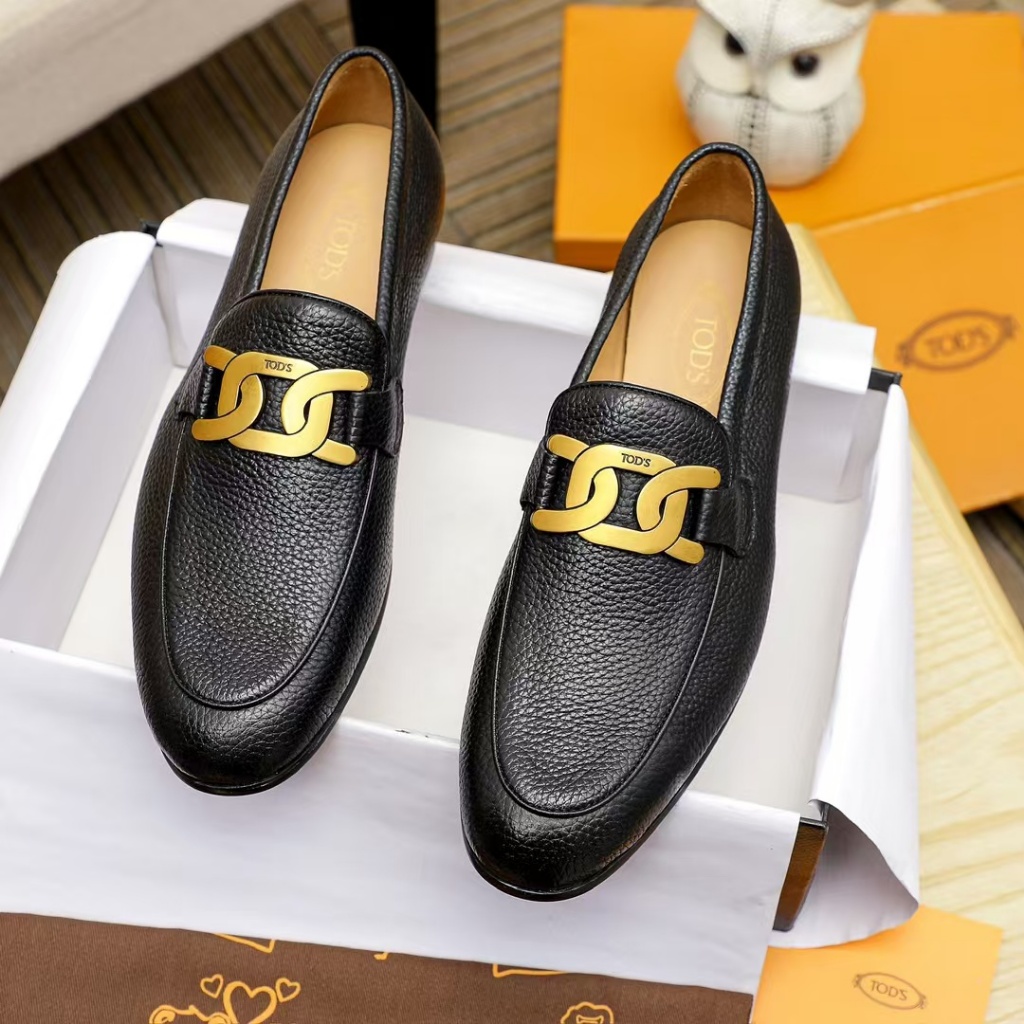 100% authentic 2025 TOD'S รองเท้าหนังสำหรับผู้ชาย รองเท้าหนังแท้สำหรับผู้ชาย รองเท้าใหม่อย่างเป็นทางการ รองเท้า Lefu