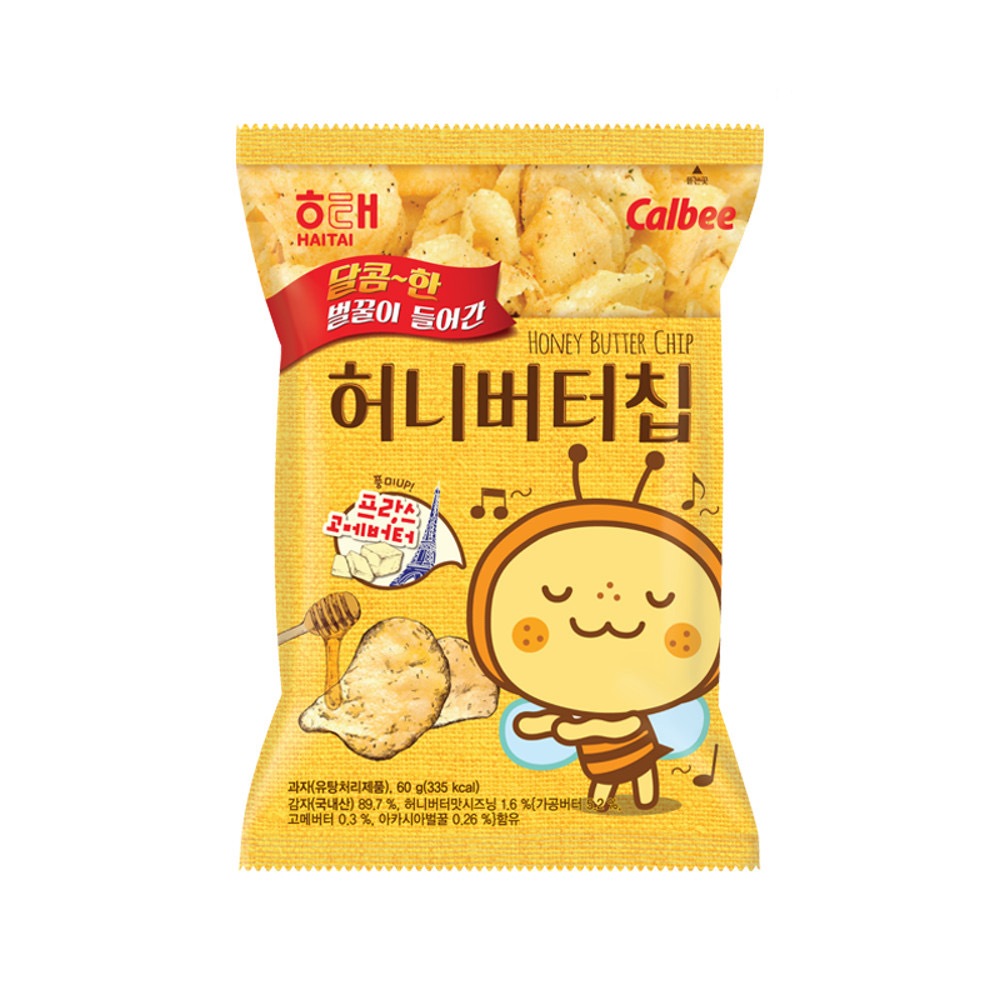 [ของแท้] 허니버터칩 HAITAI Honey Butter Chip (มันฝรั่งแผ่นรสฮันนี่บัตเตอร์) 60g